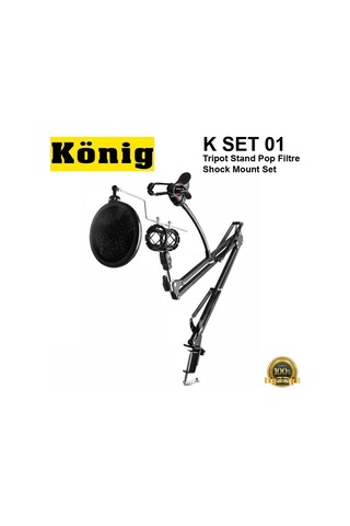 König K Set 01 Tripot Stand Pop Filtre Shock Mount Set