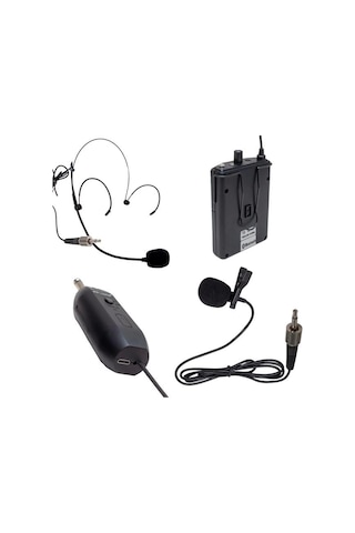 Magicvoice Mv-19601 Uhf Kablosuz Enstrüman Uyumlu Bluetooth Jak Girişli İkili Mikrofon Set