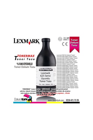 Lexmark 625 / 62D5000 Toner Tozu 250Gr./Mx710 / Mx711 / Mx810 / M