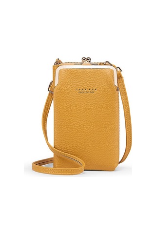 Yeni Stil Şık Minimalist Çapraz Çok Fonksiyonlu Telefon Çantası - Sarı