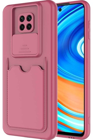 Xiaomi Redmi Note 9 Pro Kılıf Zore Kartix Kartlık Bölmeli Kılıf
