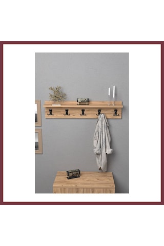 Storeşahin Duvar Askılığı Portmanto Kahverengi Shn0720