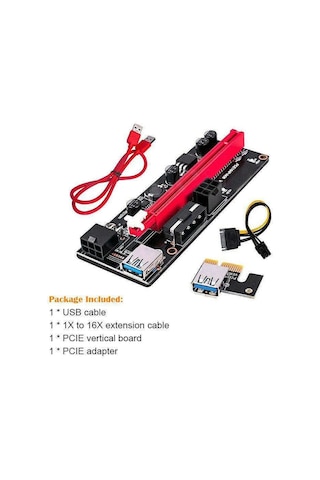 Pcı-E 1X - 16X Riser Kart Ver009S Usb 3.0