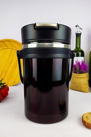 Akıllıelma-cooker-zego Kahverengi Yemek Termosu Çelik 2.2 Lt Yk1413 Xg-7023 5459 Kahverengi