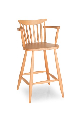 Hudson Ahşap Bar Sandalyesi Natural