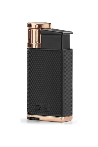 Colibri Evo Storm Çift Alevli Çakmak Puro Çakmağı Rose Siyah Krom