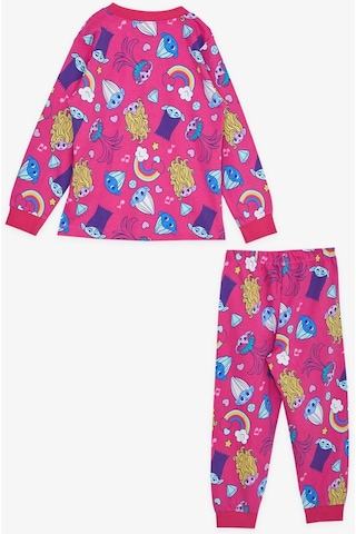 Babely Breeze Kız Çocuk Pijama Takımı Şirinler Desenli 1-4 Yaş, Fuşya-fuşya Fuşya