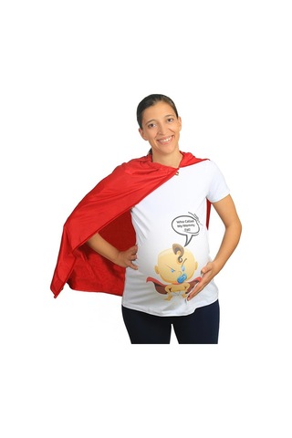 Mummy's Baby Hamile Tişört Mommy Fat Beyaz 8386