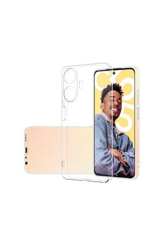 Realme C55 Kılıf Şeffaf İnce Ve Esnek Süper Silikon Kılıf
