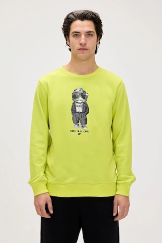 Bad Bear Gator Yeşil Erkek Baskılı Sweatshirt Siyah
