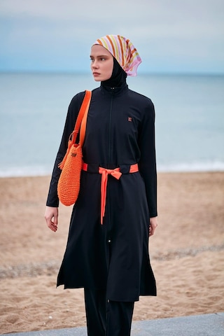Marina M2419 Tam Kapalı Mayo-siyah Siyah