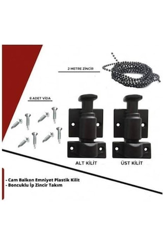 Yamanlar Pen Cam Balkon Plastik Kilit Aparat Seti Cam Balkon Pilastik Kilit