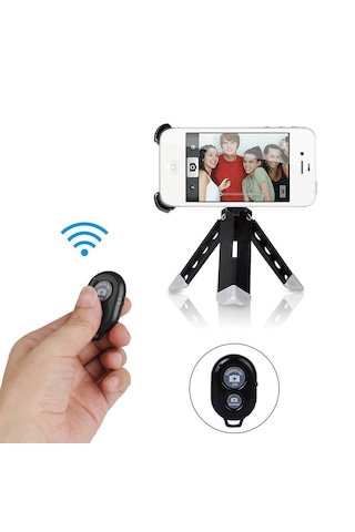 Bluetoothlu Uzaktan Fotoğraf Çekim Kumandası Siyah - Al4805