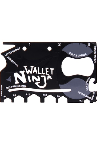 Hangfox Siyah Cüzdan Boyutlu 16 Fonksiyonlu Çoklu Araç: Tornavida, Şişe Açıcı, Kutu Açıcı Ve Daha Fazlası - Dayanıklı Çelikten Yapıldı Çok Renkli