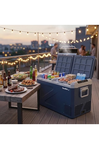 Clk80d 12/24v 220volt 82,5 Litre Çift Bölmeli Kompresörlü Outdoor Oto Buzdolabı/dondurucu