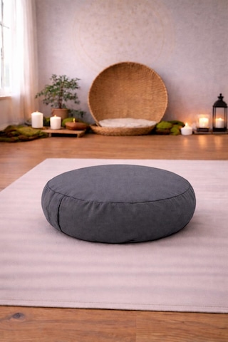 Yuvarlak Zafu Meditasyon Minderi & Bolster Minderi İkili Yoga Meditasyon Minder Seti Antrasit