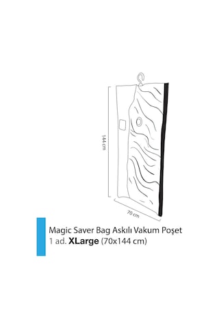 Magic Saver Bag Askılı Vakumlu Poşet Xlarge