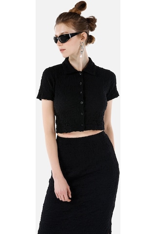Colin's Colins Siyah Kadın Tshirt K.kol Cl1068050 Q1.v1 Blk Siyah
