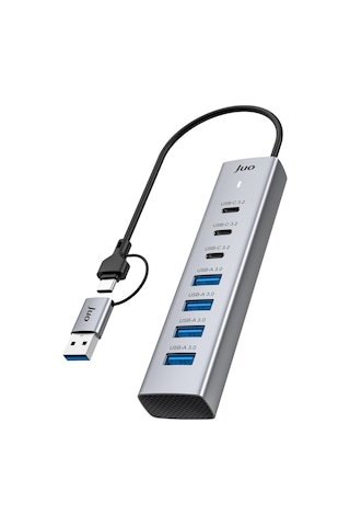 Juo Type-c Ve Usb-a 7 Portlu 4 Usb-a 3 Type-c 5gbps Usb 3.2 Çoklayıcı Hub Dönüştürücü