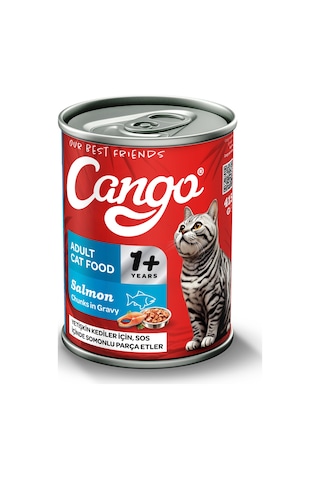 Cango Yetişkin Yaş Kedi Maması Somonlu 415gr 6lı