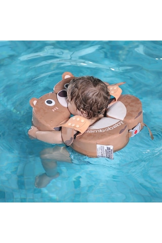 Mambobaby Yeşil Yeni Çocuklar Için Emniyet Kilitli Gölgelikli Yüzme Simidi Swimsafe Kolluk Simit 8-36 Ay