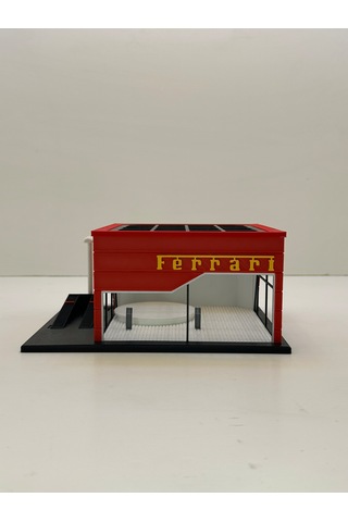 3d Baskı 1/64 Ölçekli Ferrari Showroom Tasarımlı Diorama Araç Sergileme Garajı