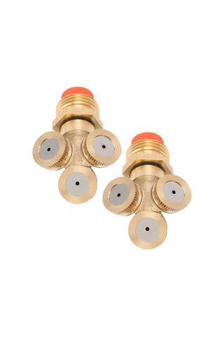 Springsun 2 Adet Bakır Zıt Açılı Filtreli Sulama Başlığı - G1/2 Kanal, 29-59.5 Psi Basınç, Bahçe/seracılık/seçme Sulama