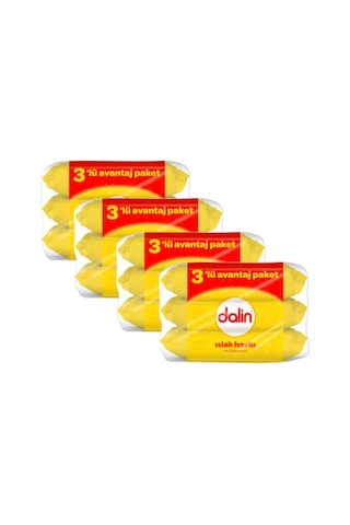 Dalin Islak Havlu 4 X 3'Lü Avantaj Paket 672 Yaprak
