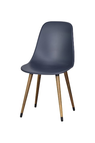Vilinze Eames Kestane Ahşap Ayak Plastik Füme Sandalye Eames-beyaz Füme - Kestane