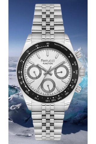Ferrucci Fcf 1025 03648m.01 Fonksiyonlu Erkek Kol Saati Metalik Gri