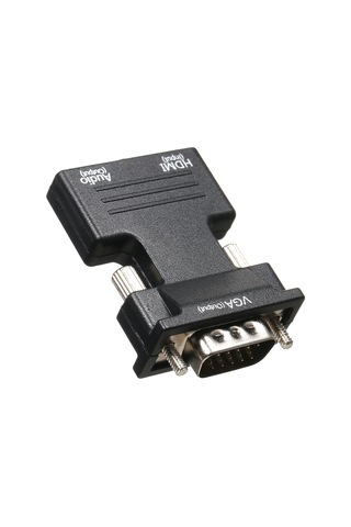 Wezone Hdmı'den Vga'ya Dönüştürücü, 1080p Çözünürlük, 3.5mm Ses Portu, Bağımsız Ses Çıkışı, Siyah, Taşınabilir Abs Kasa