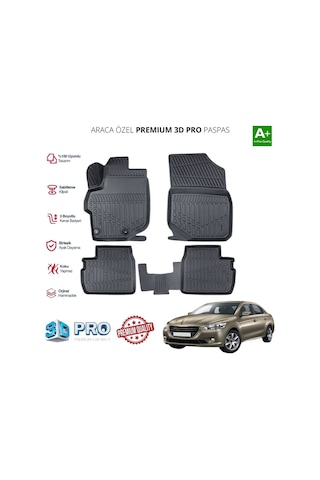Peugeot 301 Araca Özel 3d Paspas 2013 +