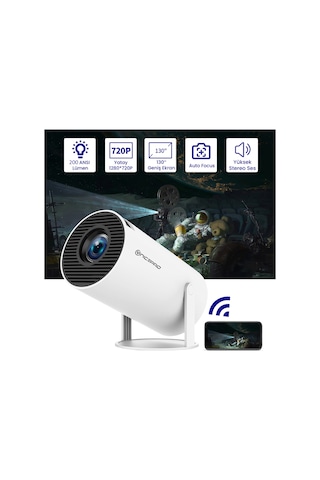 Npo NP315Plus 4K Android11 BT 5.0 200 Ansı Lümen Taşınabilir Akıllı Led Projeksiyon