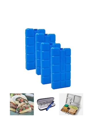 400ml İçi Su Dolu Buz Kasedi 48 Saat Korumalı Buz Aküsü 4 Adet