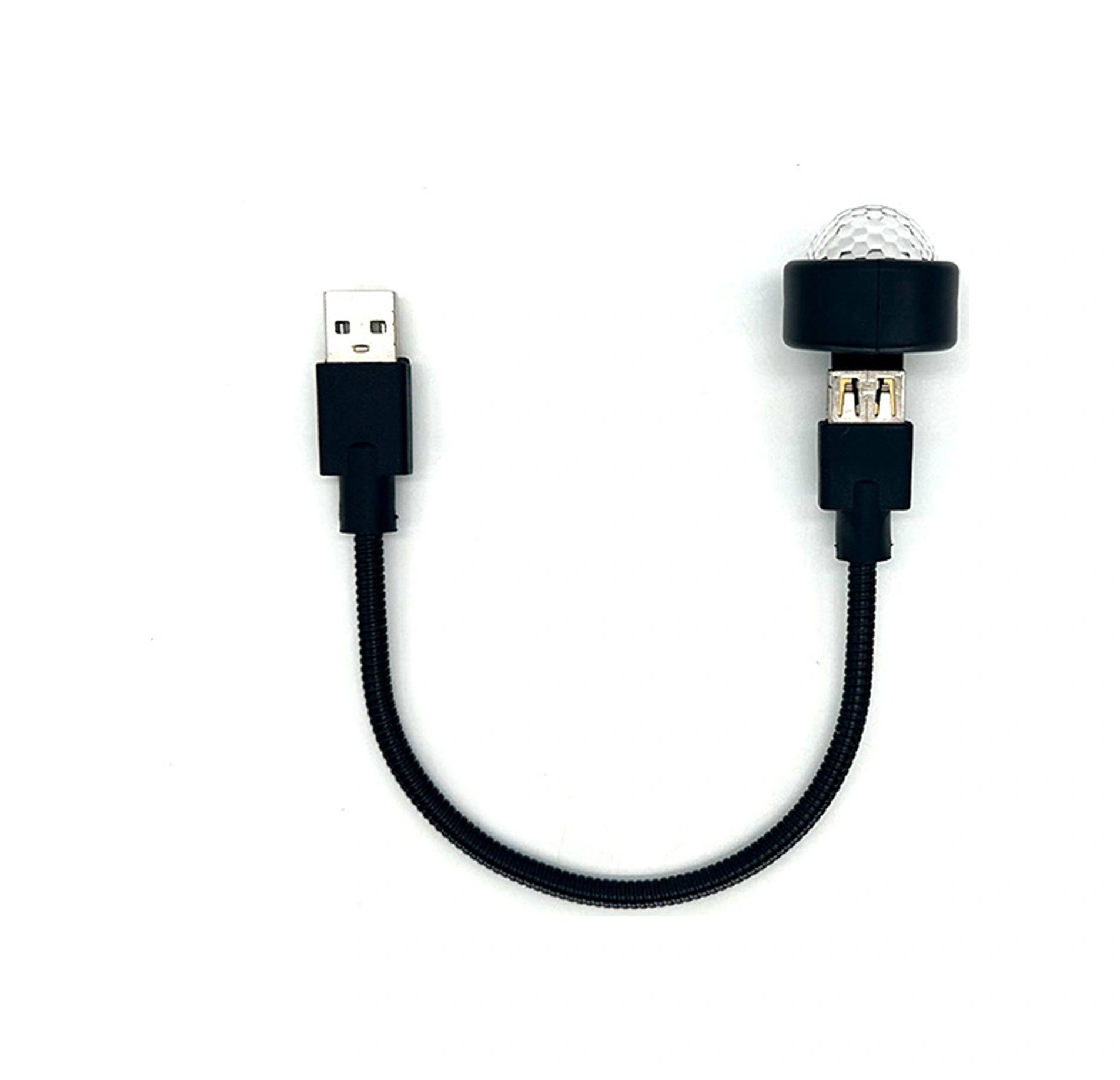 Kangvka Araç Ve Ev İçin Rgb Renkli Led Işık Projeksiyonu - D1 Esnek Hortumlu Döngüsel Renk Değiştirme Fonksiyonu Siyah