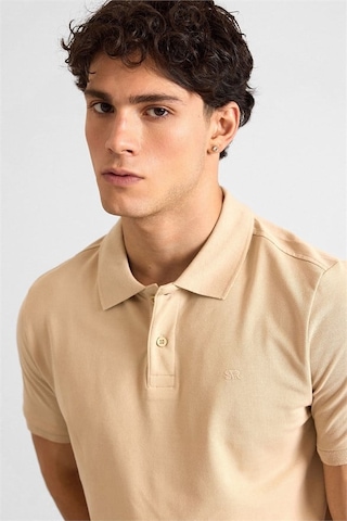 Süvari Bej Slim Düz Baskısız Pike Düğmeli Polo Yaka Tişört Ts1014000459-bj3