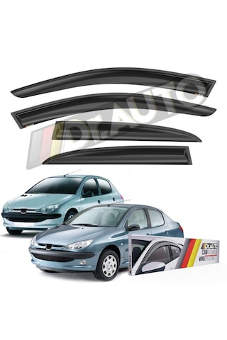 Peugeot 206 1998-2008 Cam Rüzgarlığı 4'lü