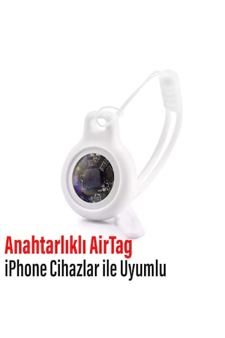Apple Uyumlu iPhone Airtag Kayıp Önleyici Cihaz Gps Beyaz