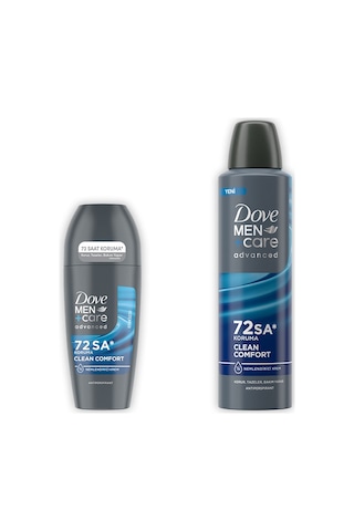 Dove Men +care Advanced Erkek Deodorant Clean Comfort 150 Ml + Clean Comfort Roll On 50 Ml
