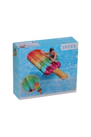 intex 58766 Şişme Renkli Buz Dondurma Yatak 191x76 Cm Çok Renkli