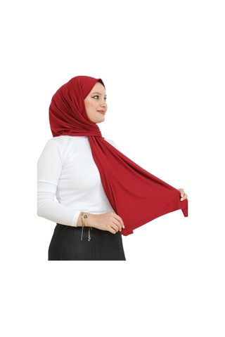 Modish Group Şal Tesettür Başörtüsü Premium Kumaş Eşarp Uzun Islami Giyim Viskon - Bordo Bordo