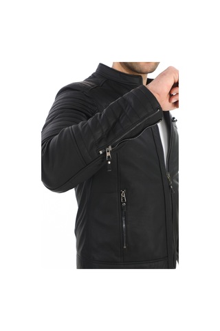 New Zaya Leather Erkek Biker Deri Ceket -