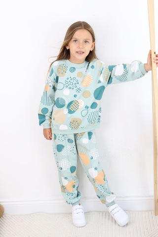 Kız Çocuk Orta Kalınlıkta Eşofman Takımı Mavi