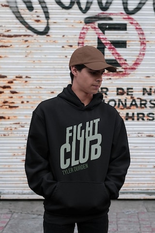 Sevbano Fight Club Tyler Durden Baskılı Unisex Oversize Film Karakteri Ho Siyah