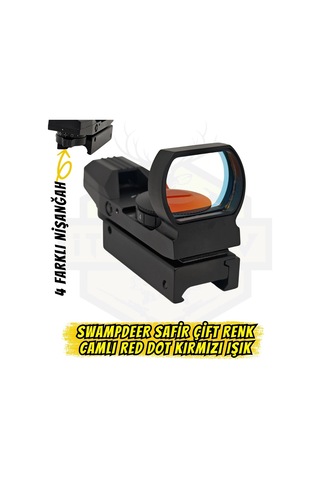 Swampdeer Safir Çift Renk Camlı Red Dot - 4 Farklı Nişangahlı Pr Çok Renkli