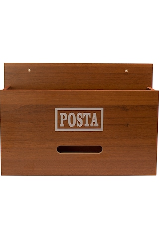 Ahşap Posta Ve Fatura Kutusu Ceviz Akça 2 Renk