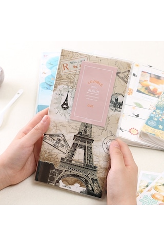 3 İnç Dıy Yaratıcılık Insert Tipi Demir Kule Desen Mini Enfes Fotoğraf Albümü