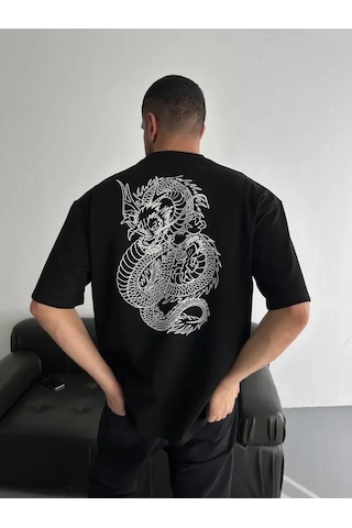 Biçomi Bicomi Gün Boyu Ferahlık Ve Özgür Hareket Sunan Premium Oversize Siyah Tişört