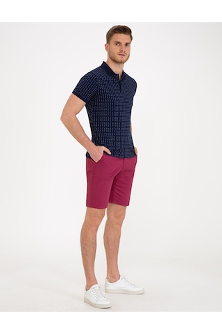 Pierre Cardin Erkek Mürdüm Dokuma Şort 50233249-vr074 Mürdüm