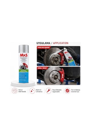 Mxs Fren Balata Temizleme Spreyi 500 Ml Güçlü Temizleme